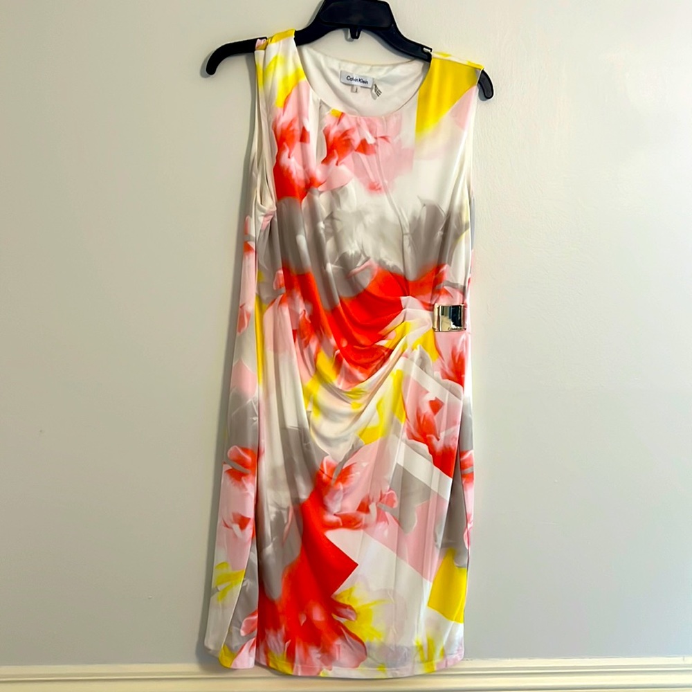 CALVIN KLEIN size Large dress! The colors are mind blowing!